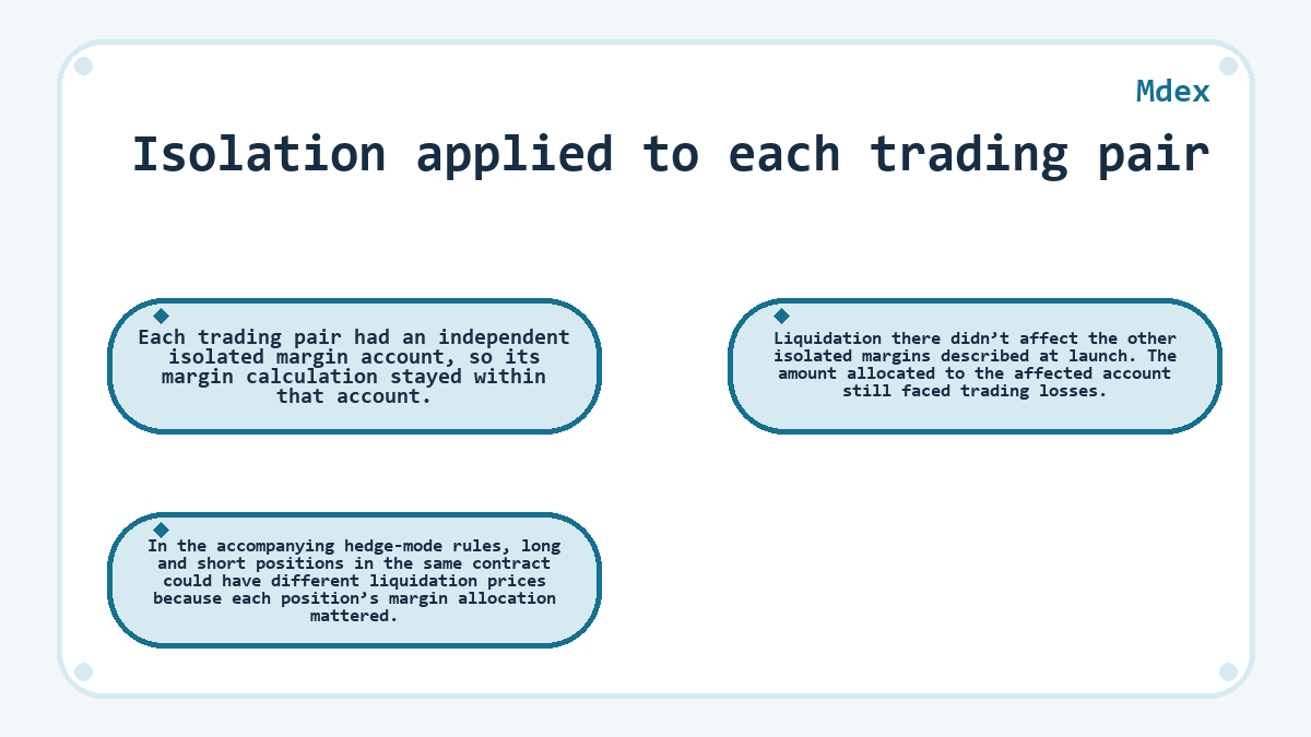 Mdex - Isolation applied to each trading pair - diagram